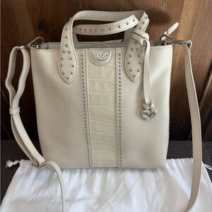 Brighton Pretty Tough Johnny Tall off white crossbody Bag